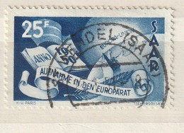 Saarland 1950 Nr. 297, Aufnahme In Den Europarat, Saar, Gestempelt, Used, Oblitere - Used Stamps