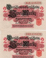 GERMANY-  2 MARK 1914  P-53/2   UNC CONSECUTIVE - Other & Unclassified