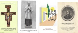 Images Pieuse (4) (saint Jean Marie Vianney, Sainte Bernadette Soubirous, Saint François D'Assises, Les Péleris D'Emmaüs - Devotieprenten