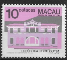 Macau Macao – 1982 Public Buildings 10 Patacas Mint Hinged Stamp - Oblitérés