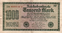 GERMANY-  1000 MARK 1922  P-76c  CIRC.   Filigran --Maander - 1.000 Mark