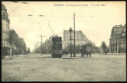 St Mandé La Place De La Tourelle GI Animée Tramway - Saint Mande