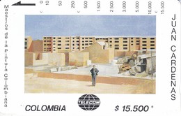 TARJETA DE COLOMBIA DE TELECOM DE $5500 MAESTROS DE LA PINTURA (JUAN CARDENAS) EDIFICIO - Kolumbien