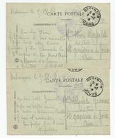 Marcophilie 1918 Lot 2 Cpa Besançon 25 Doubs Cachet 60e Régiment D'infanterie Pour St Germain De Joux 01 Ain - WW I