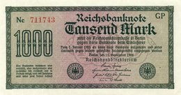 GERMANY-  1000 MARK 1922  P-76g  CIRC.aunc++   Filigran -Wellen  Serie  Nc 711743 - 1000 Mark