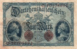 GERMANY- 5 MARK 1914  P-47c   Vf+xf - 5 Mark