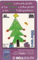 TARJETA DE ECUADOR DE BELLSOUTH DE 100000 SUCRES DE UN ARBOL DE NAVIDAD (CHRISTMAS) - Ecuador