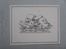 Ex-libris Illustré - Vers 1900 - Le Docteur KLUEBER (Erlangen) Lithographie Par H. Probst, Bamberg - Bookplates