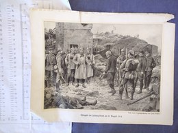 ANTIQUE ORIGINAL 1916 PICTURE GERMAN WWI WAR ON BELGIUM  #7 - Deutsch