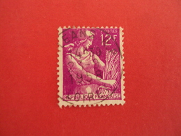 1957-59  Oblitéré N°  1116 " MOISSONNEUSE, 12 F Lilas Rose "   Net  0.30   Photo 2   "   Orleans" " - 1957-1959 Oogst