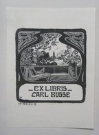 Ex-libris Illustré Fin XIXème - PAULA BUSSE - Art Nouveau - Exlibris