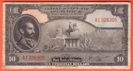 ETHIOPIE Billet - 10 Dollars ( 1945 ) Pick 14b - Ethiopia