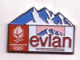 CC309 Pin's Albertville EVIAN Qualité Eaf Dos Lisse Signé C Cojo 1991 Achat Immédiat - Wintersport