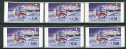 FINLAND 2002 Firefox ATM, Six Values MNH / **.  Michel 39 - Automaatzegels [ATM]