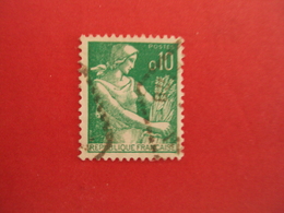 1960  Oblitéré N° 1231   "MOISSONNEUSE, 0.10 F Vert "   Net  0.50    Photo   6 - 1957-1959 Oogst