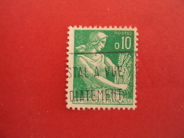 1960  Oblitéré N° 1231   "MOISSONNEUSE, 0.10 F Vert "   Net  0.30    Photo   9 - 1957-1959 Oogst