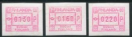 FINLAND 1988 FINLANDIA '88  ATM, Three Values MNH / **..  Michel 4 - Automatenmarken [ATM]