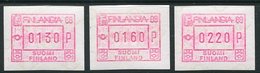 FINLAND 1988 FINLANDIA '88  ATM, Three Values MNH / **..  Michel 4 - Timbres De Distributeurs [ATM]