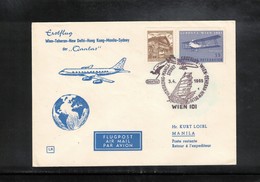 Austria / Oesterreich 1965 Qantas First Flight  Wien - Manila - Erst- U. Sonderflugbriefe