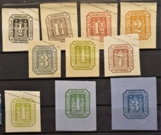 HAMBURG 1859-64 - MNH - 10 Envelop Stamps - Hamburg (Amburgo)