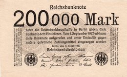 GERMANY-200000 MARK 1923  P-100  UNC  UNIFACE - Sonstige & Ohne Zuordnung