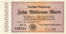 GERMANY-10 MILLIONEN MARK 1923  P-S1014.3  UNC  SERIE  338444  UNIFACE - 10 Mio. Mark
