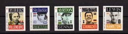 2017 Canada Formula One Villeneuve, Stewart, Senna, Schumacher, Hamilton Die Cut From Booklet 5 Stamps MNH - Postzegels