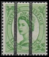 GREAT BRITAIN QII Q2 Wilding Greenish 7d PO Training Stamps OVPT:2b GB - Variétés, Erreurs & Curiosités