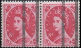 GREAT BRITAIN QII Q2 Wildings 8d POST OFFICE Training Stamps PAIR OVPT:2b GB - Errors, Freaks & Oddities (EFOs