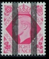GREAT BRITAIN 1937 George Vl 8d Carm. Post Office Training Stamps OVPT:2 Bars OK - Variétés, Erreurs & Curiosités