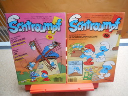 Mensuel Schtroumpfs 1990 (smurfs) N°9.10 Complet Avec Leur Gadget, Rare.......................................3C0420 - Schtroumpfs, Les