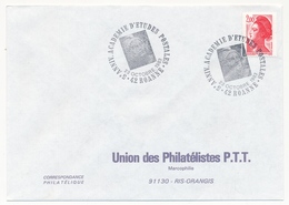 FRANCE - Env Cachet Temporaire "5eme Anniversaire Académie D'Etudes Postales" 42 ROANNE 23/10/1983 - Bolli Commemorativi