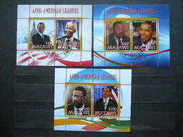 Barack Obama. N.Mandela. Martin Luther King. Malcolm X # 2008 3x S/s Used #B(1301) Famous People - Martin Luther King