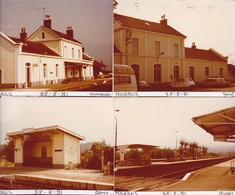 38 / MOIRANS  / 4 PHOTO VERITABLE  QUAI  GARE 1981 - Moirans