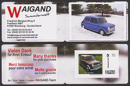 Portocard Indiviuell Markenheftchen Mit 70 Cent **, Kult-Autos Austin Mini, Waigand-Sammlerwelt, Germany - Altri (Terra)