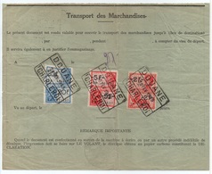 CHARLEROI - DOUANES / 1945 - 3 TIMBRES FISCAUX SUR DOCUMENT (ref 7668) - Documents