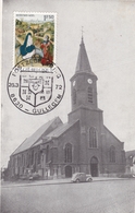 Gullegem : Zichtkaart Met Kerk /    Bijzondere Afetempeling Vd Postzegelkring ( 26 03 73 ) - Commemorative Documents