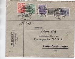 1934 - ENVELOPPE COMMERCIALE LAUSANNE EXPEDIEE De BREGENZ Pour LONS LE SAUNIER (JURA) - Storia Postale