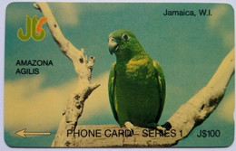 Jamaica  J$100  7JAMB  " Amazona Agilis " - Giamaica