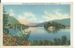 NEW-YORK   ( ETATS-UNIS )  LAKE GEORGE ,  INDIAN BAY AND  ELEPHANT MOUTAIN - Lake George