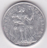 Polynésie Francaise . 5 Francs 1991, En Aluminium - Französisch-Polynesien