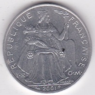 Polynésie Francaise . 5 Francs 2001, En Aluminium - French Polynesia