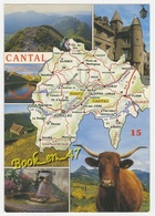 {83000} 15 Cantal , Carte Et Multivues ; Divers Aspects - Cartes Géographiques