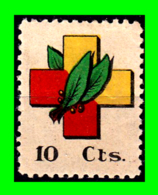 ESPAÑA  VIÑETA – CRUZ ROJA Y GUALDA DE 10 CENTIMOS - Postage-Revenue Stamps