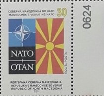 REPUBLIC OF NORTH MACEDONIA, 2020, STAMPS, # 915 - REPUBLIC OF NORTH MACEDONIA IN NATO ** - OTAN