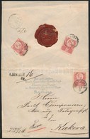 1874 Ajánlott Levél Réznyomat 3 X 5kr Bérmentesítéssel (2 Bélyeg A Levél Hátoldalán) "RESCHITZA" - "KÁKOVA / KRASSÓM." - Sonstige & Ohne Zuordnung