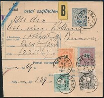 1891 Csomagszállító 4 Színű Bérmentesítéssel "NÉMET-CSANÁD" - Sonstige & Ohne Zuordnung