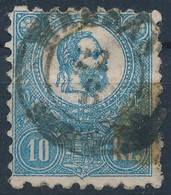 O 1871 Kőnyomat 10kr (26.500) "HABSÁN" (Gudlin 200 Pont) (ránc, Elvékonyodás / Crease, Thin Paper) - Sonstige & Ohne Zuordnung