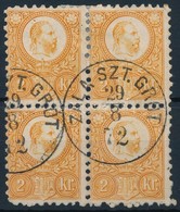 O 1871 Réznyomat 2kr 4-es Tömb "ZALA SZT. GRÓT" R! (Gudlin 250 P) (MBK: 3.200 P) (bal Alsó Sarokfog Rövid / Short Corner - Sonstige & Ohne Zuordnung