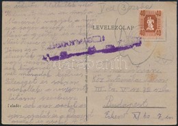 1947 Cenzúrás Levelezőlap Budapesti Internáló Táborba - Sonstige & Ohne Zuordnung